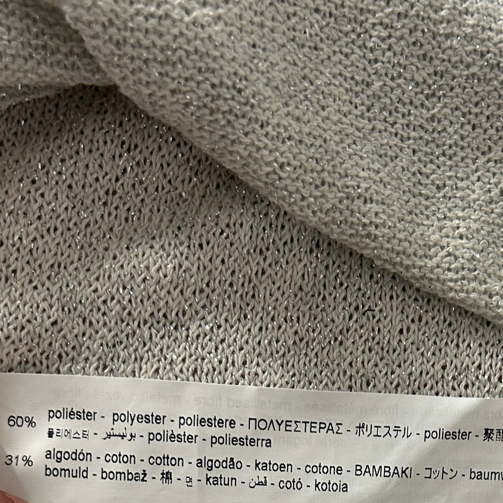 ZARA Silver-Tone Knit Cap Sleeve Tank - Picture 8 of 8